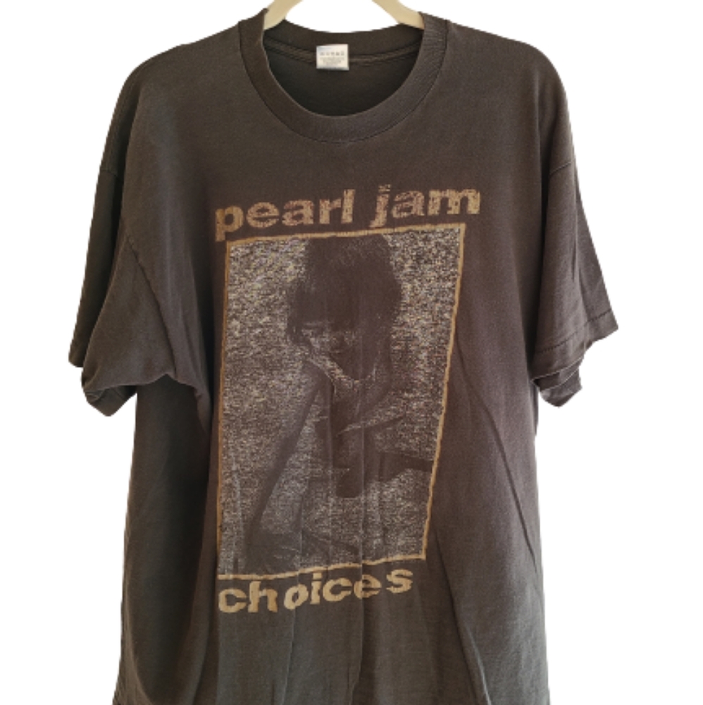 📛 SOLD 1992 Pearl Jam Choices Tee Size XL